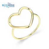Gold Plated Heart Ring- Size 6
